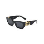 Miu Miu Raidėmis Graviruoti Netaisyklingo Rėmelio Akiniai Nuo Saulės Moteri&scaron;ki Akiniai Nuo Saulės Juodi 0MU09WS1AB5S053 Basic Packaging-Eyeglass Case+Box