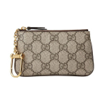 Gucci Ophidia Dvigubo G Logotipo Užtrauktuku Drobės Ir Odos Raktų Dėklas Moteri&scaron;ki Aksesuarai Smėlio spalvos Ebono 772321-K9GSG-8367 Box(Basic Set+Box)