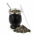 Nerūdijančio plieno Yerba Mate puodelis Argentinieti&scaron;ka Yerba Mate moliūginė su bombilomis ir valymo &scaron;epetėliu Dvigubos sienelės arbatos puodelio rinkinys