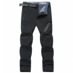Vyri&scaron;kos softshell kelnės Assault kelnės Didesnio dydžio Polar Fleece Vėjo nepraleidžiančios Vandeniui atsparios &Scaron;iltos Rudens ir Žiemos Su pa&scaron;ildymu Žygio kelnės XL juoda