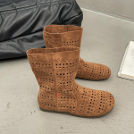Moteri&scaron;ki vasariniai batai Kvėpuojantys tu&scaron;čiaviduriai slip-on sandalai Plok&scaron;čiu padu Vidutinio ilgio trumpikės Dydis 35 40 Botas Para Mujer 35 ruda