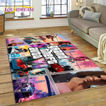 3D GTA žaidimo Grand Theft Auto žaidėjo kilimas kilimėlis miegamojo svetainės namų sofos dekoravimui, vaikų žaidimų didelis dekoras grindų kilimėlis 80x120cm( 31x47in)