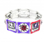 NOA [H8738] - Bracelet Cr&eacute;ateur 'Acapulco' rouge violet raudona
