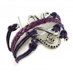 Les Tr&eacute;sors De Lily [K7329] - Bracelet ethnique 'Kilimanjaro' violet (4 rangs) violetinė