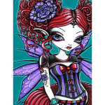 5D DIY Deimantų Tapybos Rinkinys Tūkstantmečio Mergina  Menas Deimantinė Siuvinėjimas Cirkonio Dekoracijos Namams Round 20x30cm