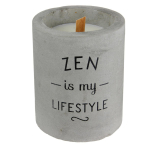Les Tr&eacute;sors De Lily [A1214] - Bougie parfum&eacute;e 'Ciment' (Zen is my lifestyle) - 10x8 cm (linge frais) pilka