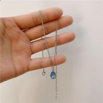 &bdquo;Jwer&ldquo; sidabro spalvos &bdquo;Moonstone Water Drop&ldquo; pakabukas megztinis, karoliai, žavus, moteri&scaron;kas, mados senovinis pankų vakarėlis, papuo&scaron;alai, dovanos