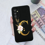 Skirtas Samsung Galaxy A03 A13 A14 A31 A50 A51 A52 A54 A71 dėklas Skystas silikoninis gėlių raidžių mink&scaron;tas dangtelis Samsung Galaxy telefono buferio krep&scaron;ių dėklai Samsung A12 / M12 / F12