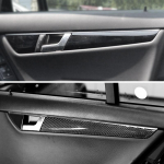 Automobilio anglies pluo&scaron;to vidinės durų rankenos skydelio juostelės apdailos dangtelis Mercedes Benz C klasės W204 2007 2008 2009 2010 2011 2012