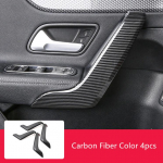 Anglies pluo&scaron;to spalvos durų rankenos rėmo apdaila Mercedes Benz W177 C118 CLA A klasės interjero porankio durų rankenos dangtelis Door Handle Panel