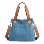 Crossbody Bag Didelės talpos moteri&scaron;kas krep&scaron;ys Drobinis krep&scaron;ys Moteri&scaron;kas laisvalaikio krep&scaron;ys per petį Moteri&scaron;kas krep&scaron;ys One Size mėlyna