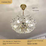 &Scaron;viesus prabangus valgomojo &scaron;viestuvas &scaron;viestuvas Crystal Retro Creative individualizuotas žiedlapis Svetainės miegamojo &scaron;viesa 6 headlamps