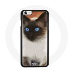 Coque iphone 7 Siamois Chat Yeux Bleus