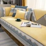 &bdquo;Nordic Simple Sofa Cushion Four Seasons&ldquo; universalus neslystantis sofos užvalkalas &Scaron;enilo &scaron;viesus prabangus pagalvėlės atlo&scaron;o rank&scaron;luostis 70*70