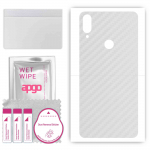 apgo Protective Skin Sticker for the back compatible with Oukitel C16 Pro, Wrap Film, Foil, Vinyl - Pattern Transparent Carbon