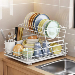 Indų lentyna Virtuvės lentyna Artefaktų lentyna Padėkite dubenį i&scaron;leidimo lentyną Stalvir&scaron;is vandens filtras Indų lentynas džiovinimo dubuo