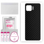 apgo Protective Skin Sticker for the back compatible with Motorola One 5G, Wrap Film, Foil, Vinyl - Pattern Carbon Black