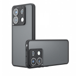 Akrilinis smūgiams atsparus skaidrus telefono dėklas POCO X6 Pro F6 M6 Pro Redmi Note 13 Pro Plus Armor kietos apsaugos galinis dangtelis buferis For Note 13 Pro Plus juoda