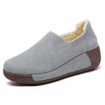 Moteri&scaron;kos Moteri&scaron;kos Natūralios Odinės Batai Platforma Plok&scaron;čias Loafers Slip On Korean Plus Size 41 42 Vulkanizuoti batai 39 &scaron;viesiai pilka spalva