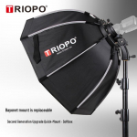 Triopo KS2-65 Greito atleidimo a&scaron;tuonkampis ant kameros blykstės mink&scaron;tasis boksiukas 55cm