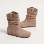 Madingi moteri&scaron;ki zom&scaron;iniai laisvalaikio batai 2025 m. rudens mada Ankle Boots Nauji trumpi įsispiriami plok&scaron;čiapadžiai batai Retro universalūs mink&scaron;to paduko moteri&scaron;ki batai 35 abrikosas