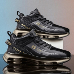 madingi bėgimo bateliai vyrams sportiniai bateliai orui pralaidūs amortizatoriai juodi krep&scaron;inio avalynė Madingi lauko bėgimai Laisvalaikio sportiniai krep&scaron;inio bateliai 39 juoda