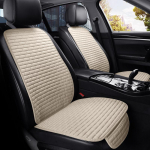 Automobilio sėdynės užvalkalas priekinis/galinis lininis sėdynės apsauginis pagalvėlė automobilio sėdynių užvalkalai kilimėlis apsauginis padėklas automobilis 1PCs beige