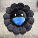 Daugiaspalvė 40cm Takashi Murakami Vaivoryk&scaron;tės Gėlės Pliu&scaron;inė Pagalvė Su Besi&scaron;ypsančiais Veidais Black