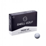 Snell Golf Prime Golf 1 Oficialiai licencijuotas 2024 m. Tik internete parduodamas 3.0 kamuoliukas, tuzinas, Japonija, JAVGA/R&A patvirtintas, Modelis, (Baltas)