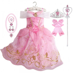 Mergaičių princesės kostiumas Vaikų vakarėlis Helovinas Cosplay Vestidos Kalėdos Gimtadienis Karnavalas Apsirengti Rapunzelis Kaukė Suknelė 3T(110) pink