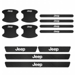 Jeep 4/8/12 vnt. Automobilio durų slenksčio lipdukas, Durų rankenėlės įdubos apsauginis nuo įbrėžimų lipdukas Jeep Wrangler Renegade Wrangler black