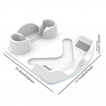 Įkrovimo stotelė Meta Oculus Quest 3S 3 2 VR įkrovimo stotis su RGB valdiklio laikikliu Greito įkrovimo stotelė Ausinių laikiklis balta