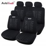 AUTOYOUTH automobilio sėdynės užvalkalas su kilpomis audinys Universalus tinka daugumai transporto priemonių sėdynių užvalkalai juodi