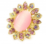 Les Tr&eacute;sors De Lily [E4200] - Bague 'Floraison' Rose