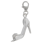 Les Tr&eacute;sors De Lily [Q4921] - Pendentif charm argent 'Cendrillon' blanc argent&eacute; (rhodi&eacute;) - 18x15 mm