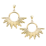 Les Tr&eacute;sors De Lily [Q6823] - Boucles Plaqu&eacute; Or 'Cl&eacute;opatra' dor&eacute; (soleil) - 30x29 mm