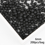 6&ndash;16 mm juodi/raudoni akriliniai matiniai palaidi karoliukai, skirti rankų darbo papuo&scaron;alams gaminti &bdquo;pasidaryk pats&ldquo; 6mm 200pcs juoda