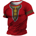 Afrikieti&scaron;ki drabužiai vyrams Dashiki mar&scaron;kinėliai Tradiciniai drabužiai Trumpomis rankovėmis Laisvalaikio retro stiliaus gatvės apranga Vintažinis etninis stilius XS
