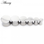 Alisouy 1PC G23 Titanium Solid Polish Dvigubai platėjantys ausų tuneliai Ki&scaron;tukai I&scaron;plėtimas Ne&scaron;tuvai Matuokliai Auskarai Auskarų vėrimas Kūno papuo&scaron;alai 6mm