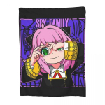Kawaii Anya Merch antklodės vilnos patalynė Spy X Family Manga antklodė Patogi lengva kelionei lovatiesė 100x75cm 40x30in