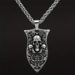 Gotikiniai tamsūs skeleto pakabukai, karoliai, vyrų pankų vakarėlio dovana, vintažiniai karoliai madingi papuo&scaron;alai aksesuarai