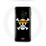 Coque - One Piece - Galaxy S9 - Souple - Manga - T&ecirc;te de Mort - Noir juoda