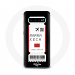 Coque pour Samsung Galaxy S10 Billet d'avion Marrakech Maroc