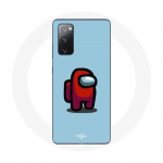 Coque pour Samsung Galaxy S20 FE Among Us jeu vid&eacute;o Fond bleu