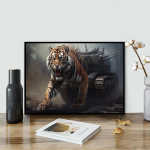 &bdquo;Pasidaryk pats&ldquo; deimantinis dažymas Mechaninis &bdquo;Tiger Tank&ldquo; kryžminio dygsnio rinkinys &bdquo;Mosaic Art&ldquo; deimantų tapyba viso apskritimo / kvadrato deimantų namų dekoravimas Round 20x30cm