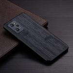 Dėklas, skirtas Oppo Realme GT Neo 2 5G funda bambuko medžio ra&scaron;tas Odinis telefono dangtelis Prabangus coque oppo realme gt neo 2 dėklas capa Realme GT Neo 2 juoda