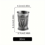 3 vnt egiptieti&scaron;ki taurės legiruotojo plieno &scaron;ratų taurės senovinės faraono sfinkso vyno puodelių rinkinys barui, barui, klubui, restoranui ir namų reikmėms Sphinx + Pharaoh + Kobold