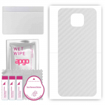 apgo Protective Skin Sticker for the back compatible with Motorola Moto G9, Wrap Film, Foil, Vinyl - Pattern Transparent Carbon