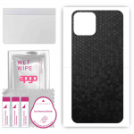 apgo Protective Skin Sticker for the back compatible with Ulefone Note 6P, Wrap Film, Foil, Vinyl - Pattern Black Honeycomb