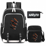 3 vnt./rinkinys Anime Naruto Kuprinė paaugliui berniukui mergaitei Atgal į mokyklą Kuprinė su peties krep&scaron;iu Pie&scaron;tukinė Kelioninė kuprinė Rucksack